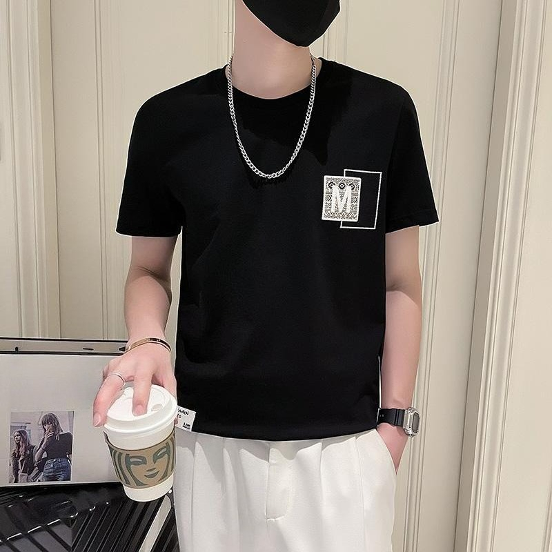 Korean Men Lifestyle - Top a maniche corte da uomo