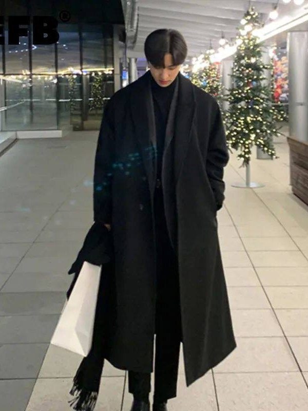 Lifestyle Of Korean - Cappotto Monopetto Casual da Uomo Stile